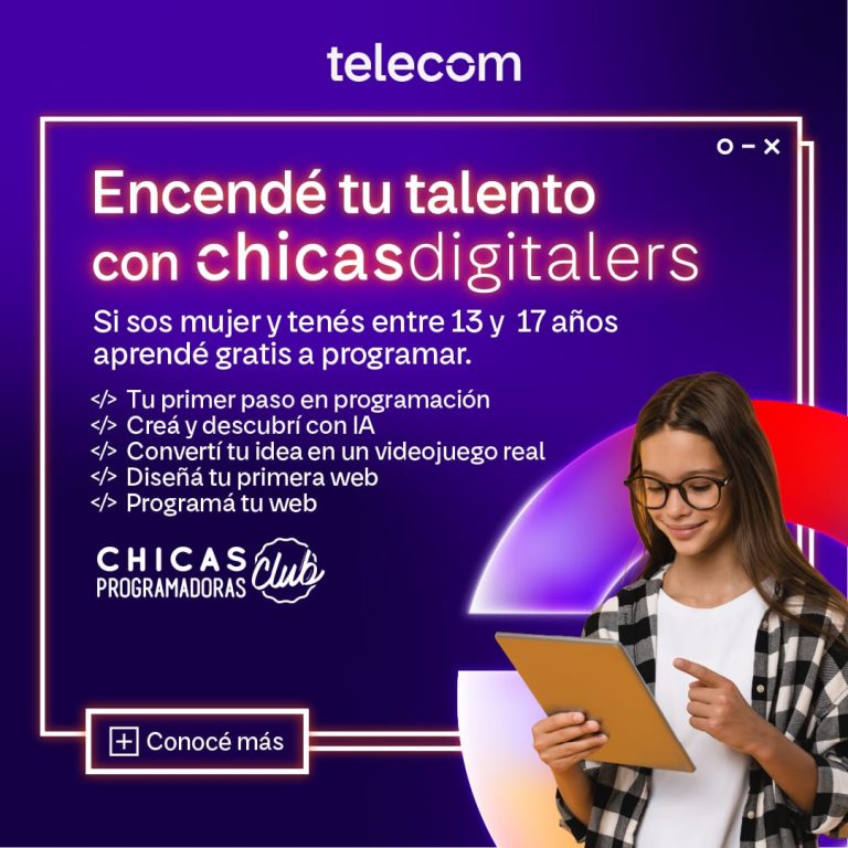 Telecom lanza una nueva edición de “Chicas Digitalers” para jóvenes de entre 13 y 17 años